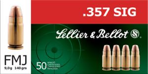 SELLIER & BELLOT 357 Sig Full Metal Jacket 140gr 50rd - SB357SIG