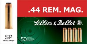 SELLIER & BELLOT 44 Remington Magnum Soft Point 240gr 50rd box - SB44A