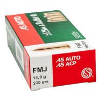 Sellier & Bellot Full Metal Jacket 45 GAP Ammo 50 Round Box - V311452U