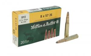 Sellier & Bellot Cut-Through Edge Soft Point 8mm Mauser Ammo 196 gr 20 Round Box - V331812U Sellier & Bellot Cut-Through Edge Soft Point 8mm Mauser Ammo 196 gr 20 Round Box - V331812U