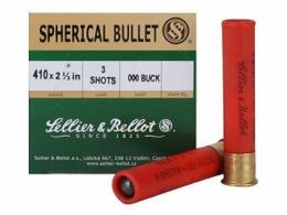 Sellier & Bellot 410 ga Ammo 2.5" 3 pellet 000 buck 25rd box - V051592U Sellier & Bellot 410 ga Ammo 2.5" 3 pellet 000 buck 25rd box - V051592U