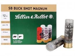 Sellier & Bellot 12ga 3" #00- Buckshot 10rd box - sb12bsa Sellier & Bellot 12ga 3" #00- Buckshot 10rd box - sb12bsa