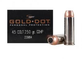 Speer 45 Long Colt 250 Grain Gold Dot Hollow Point - 23984