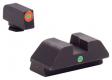 AmeriGlo i-Dot Night Sights For Glock 42/43 Steel Green w/Orange Outline Stee