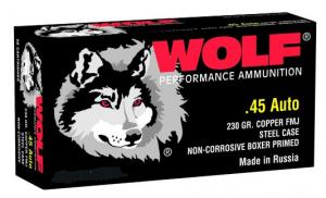 Wolf .45 ACP 230 Grain Full Metal Jacket 500 Rnds (10 Boxes) - 45FMJ Wolf .45 ACP 230 Grain Full Metal Jacket 500 Rnds (10 Boxes) - 45FMJ