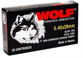 Wolf 5.45MMx39MM Russian 60 Grain Full Metal Jacket 750 Rd Case - 545BFMJ Wolf 5.45MMx39MM Russian 60 Grain Full Metal Jacket 750 Rd Case - 545BFMJ