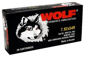 Wolf 7.62X54R 148 Grain Full Metal Jacket Bi Metal 500 Rnds - 76254BFMJ