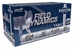 Fiocchi VMAX 204 Ruger V-Max Poly Tip 32 GR 50 Rds - 204HVA Fiocchi VMAX 204 Ruger V-Max Poly Tip 32 GR 50 Rds - 204HVA