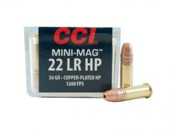 CCI Mini Mag .22LR 36gr Copper Plated Hollow Point 100ct - 0031 CCI Mini Mag .22LR 36gr Copper Plated Hollow Point 100ct - 0031
