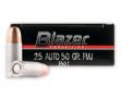 CCI Blazer .25 ACP 50 Grain Total Metal Jacket - 3501