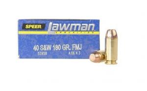 Speer 40 S&W 180 Grain Total Metal Jacket - 53958