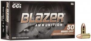 Main product image for CCI Blazer Brass Full Metal Jacket 9mm Ammo 115 gr 50 Round Box