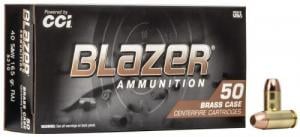 Main product image for CCI Blazer Brass Full Metal Jacket 40 S&W Ammo 165 gr 50 Round Box