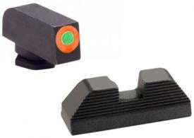 AmeriGlo Hackathorn Sight For Glock 42/43 Steel Green w/Orange Outline Black - GL436