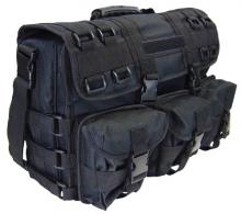 Peace Keeper SPOPCB Overnight Black 600D Polyester with PVC Lining, Handgun Pocket, Detachable Pockets & Removable Shoulder Stra - 547
