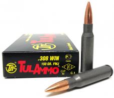 TULAMMO 308 Winchester (7.62 NATO) 150gr Full Metal Jacket 20rd box - TA308150 TULAMMO 308 Winchester (7.62 NATO) 150gr Full Metal Jacket 20rd box - TA308150