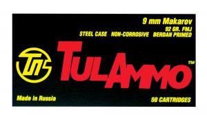 Tulammo TULAMMO 9mmX18mm Makarov Full Metal Jacket 92 GR 50 - TA918092 Tulammo TULAMMO 9mmX18mm Makarov Full Metal Jacket 92 GR 50 - TA918092