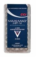 CCI Maxi-Mag+V  .22 WMR 30GR Jacketed Hollow Point 50rd box - 0059