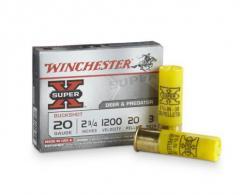 Winchester Super-X Ammo 20ga 2 3/4" 20 Pellets #3 Buffered Lead Buckshot 5rd box - XB203 Winchester Super-X Ammo 20ga 2 3/4" 20 Pellets #3 Buffered Lead Buckshot 5rd box - XB203