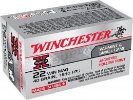 Winchester Super-X .22 WMR 40 Grain Jacketed Hollow Point 50rd box - X22MH Winchester Super-X .22 WMR 40 Grain Jacketed Hollow Point 50rd box - X22MH