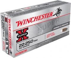 Winchester Super-X  22-250 Remington Ammo 55 Grain Jacketed Soft Point 20rd box - X222501