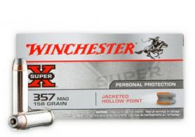 Winchester 357 Remington Magnum 158 Grain Jacketed Hollow Po - X3574P