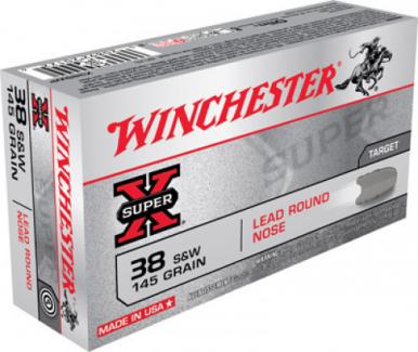 Winchester 38 S&W 145 Grain Lead Round Nose