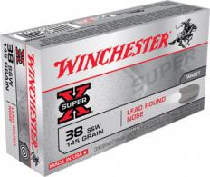 Winchester 38 S&W 145 Grain Lead Round Nose - X38SWP Winchester 38 S&W 145 Grain Lead Round Nose - X38SWP