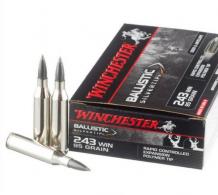 Winchester Silvertip Rapid Controlled Expansion Polymer 243 Winchester Ammo 20 Round Box - SBST243A
