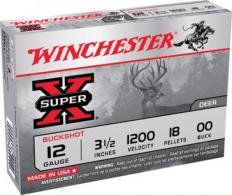 Main product image for Winchester 12 Ga. 3" 15 Pellets #00 Buck Lead Round