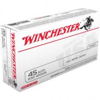 Winchester USA .45 ACP 230 Grain Full Metal Jacket 50rd box - Q4170 Winchester USA .45 ACP 230 Grain Full Metal Jacket 50rd box - Q4170