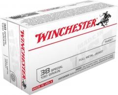 Winchester  USA 38 Spl 130gr  Full Metal Jacket 50rd box - Q4171