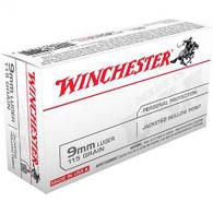 Winchester Full Metal Jacket 9mm Ammo 115 gr 50 Round Box - Q4172 Winchester Full Metal Jacket 9mm Ammo 115 gr 50 Round Box - Q4172
