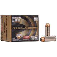 Federal Premium Personal Defense 44RemMag 240gr Hydra-Shok Jacketed Hollow Point 20 Per Box/25 Case - P44HS1