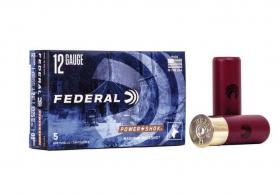 Federal Standard Power-Shok Buckshot 12 Gauge Ammo 9 Pellet #00 5 Round Box - F12700 Federal Standard Power-Shok Buckshot 12 Gauge Ammo 9 Pellet #00 5 Round Box - F12700