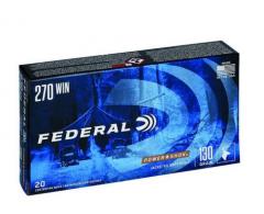 Federal Standard Power-Shok Jacketed Soft Point 270 Winchester Ammo 130 gr 20 Round Box - 270A Federal Standard Power-Shok Jacketed Soft Point 270 Winchester Ammo 130 gr 20 Round Box - 270A