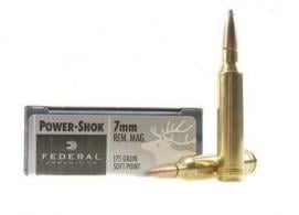 Federal Power-Shok 7MM REM MAG Soft Point 20RD 175gr 20RD BOX