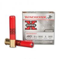 Winchester Super-X 410 Ga. 2 1/2" 3 Pellets #000 Lead Buckshot 5rd box - XB41000 Winchester Super-X 410 Ga. 2 1/2" 3 Pellets #000 Lead Buckshot 5rd box - XB41000