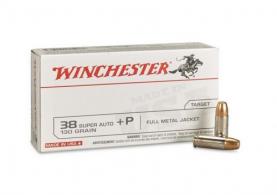 Winchester Full Metal Jacket 38 Super+P Ammo 50 Round Box - Q4205 Winchester Full Metal Jacket 38 Super+P Ammo 50 Round Box - Q4205