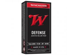 Winchester Jacketed Hollow Point 9mm Ammo 115 gr 50 Round Box - USA9JHP Winchester Jacketed Hollow Point 9mm Ammo 115 gr 50 Round Box - USA9JHP