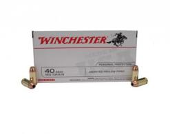 Winchester 40 Smith & Wesson 180 Grain Jacketed Hollow Point - USA40JHP
