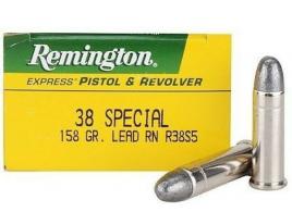 Remington 38 Special 158 Grain Lead Round Nose - R38S5 Remington 38 Special 158 Grain Lead Round Nose - R38S5