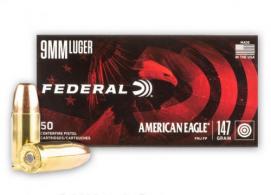 Main product image for Federal American Eagle Full Metal Jacket 9mm Ammo 147 gr 50 Round Box