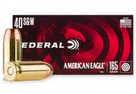 Federal American Eagle Full Metal Jacket 40 S&W Ammo 165 gr 50 Round Box - AE40R3