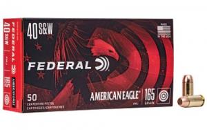 Federal American Eagle Full Metal Jacket 40 S&W Ammo 165 gr 50 Round Box - AE40R3