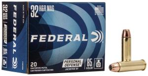 Federal Personal Defense 32 H&R Magnum 85gr Jacketed Hollow Point Ammo, 20ct Box Federal Personal Defense 32 H&R Magnum 85gr Jacketed Hollow Point Ammo, 20ct Box