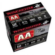 Winchester AA Low Recoil 12Ga  2 3/4" 26 Grams #8  25rd box 980fps - AA12FL8