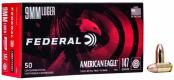Federal American Eagle IRT Total Metal Jacket 9mm Ammo 50 Round Box - AE9N1