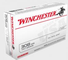 Main product image for Winchester Full Metal Jacket 308 Winchester Ammo 20 Round Box