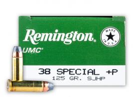 Remington .38 Spc +P 125 Grain Jacketed Hollow Point Remington .38 Spc +P 125 Grain Jacketed Hollow Point